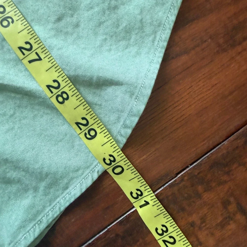 Ralph Lauren Button Down Men 16.5 34/35 Green Preppy Classic Fit Flesh Pony
